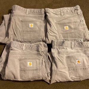 Lot of 4 mens Carharrt relaxed fit cargo jeans 44X30